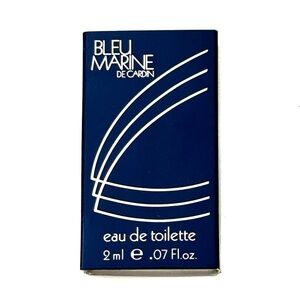 Vintage 1980s Bleu Marine de Cardin Eau de Toilette Mini Sample Vial 2 mL France